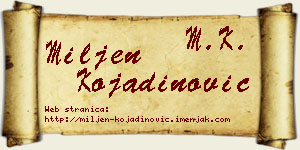 Miljen Kojadinović vizit kartica